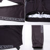 Custom Black Black-Gray Fleece Jogger Sweatpants