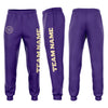 Custom Purple Cream Fleece Jogger Sweatpants