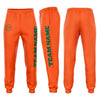 Custom Orange Kelly Green Fleece Jogger Sweatpants