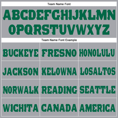 Custom Gray Kelly Green Fleece Jogger Sweatpants