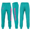 Custom Aqua Pink Fleece Jogger Sweatpants