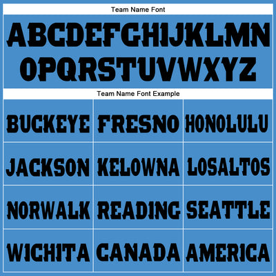 Custom Powder Blue Black Fleece Jogger Sweatpants