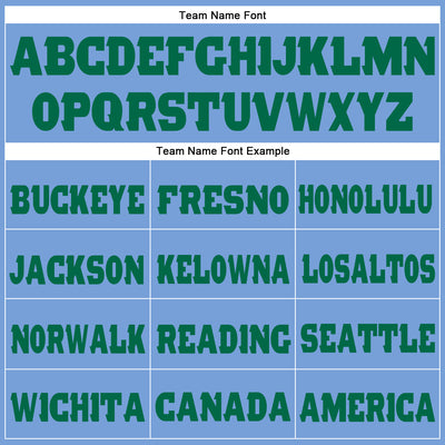 Custom Powder Blue Kelly Green Fleece Jogger Sweatpants