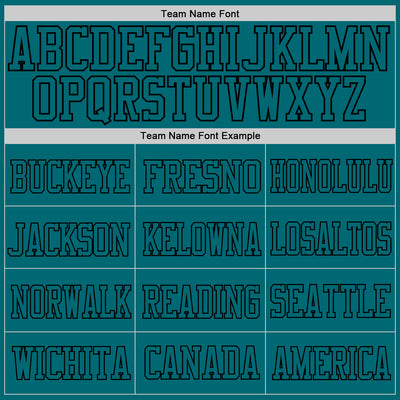 Custom Teal Teal-Black Mesh Authentic Football Jersey