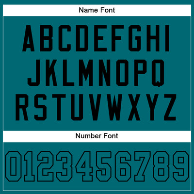 Custom Teal Teal-Black Mesh Authentic Football Jersey