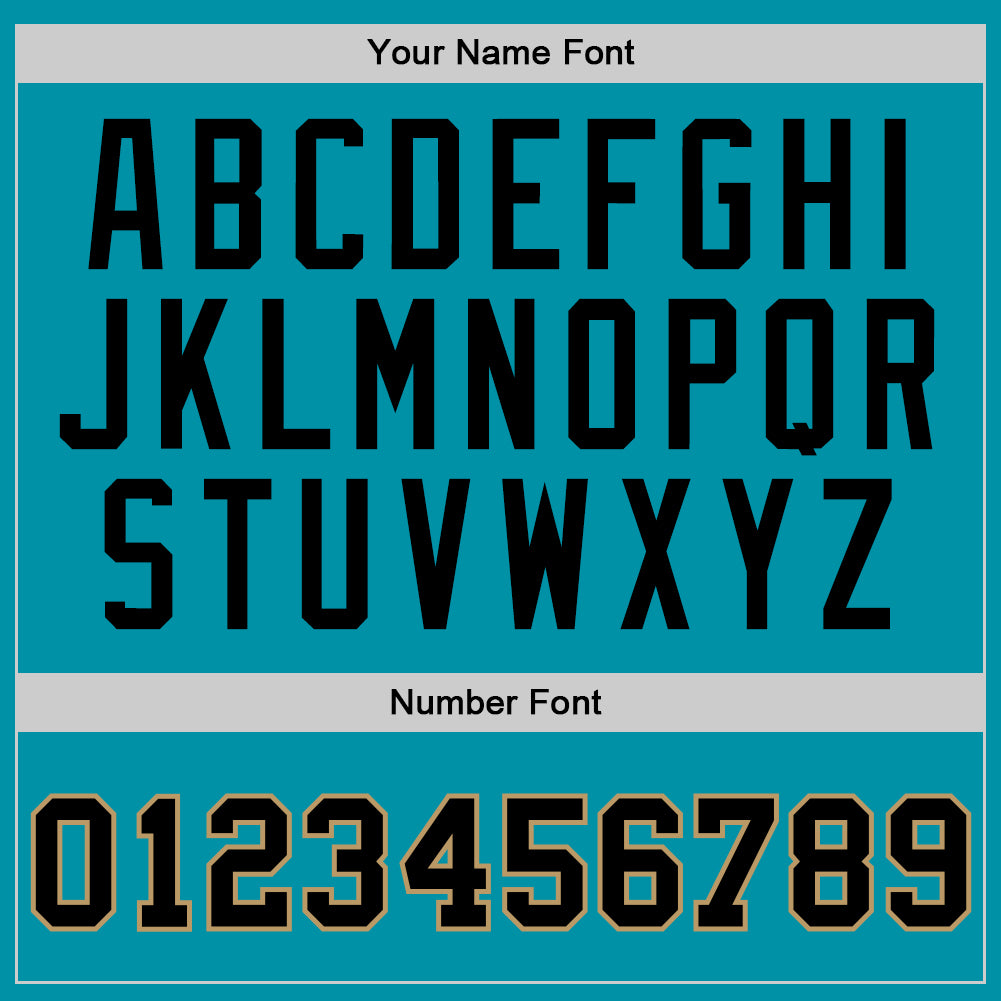 Custom Teal Black-Old Gold Authentic Throwback Basketball Jersey