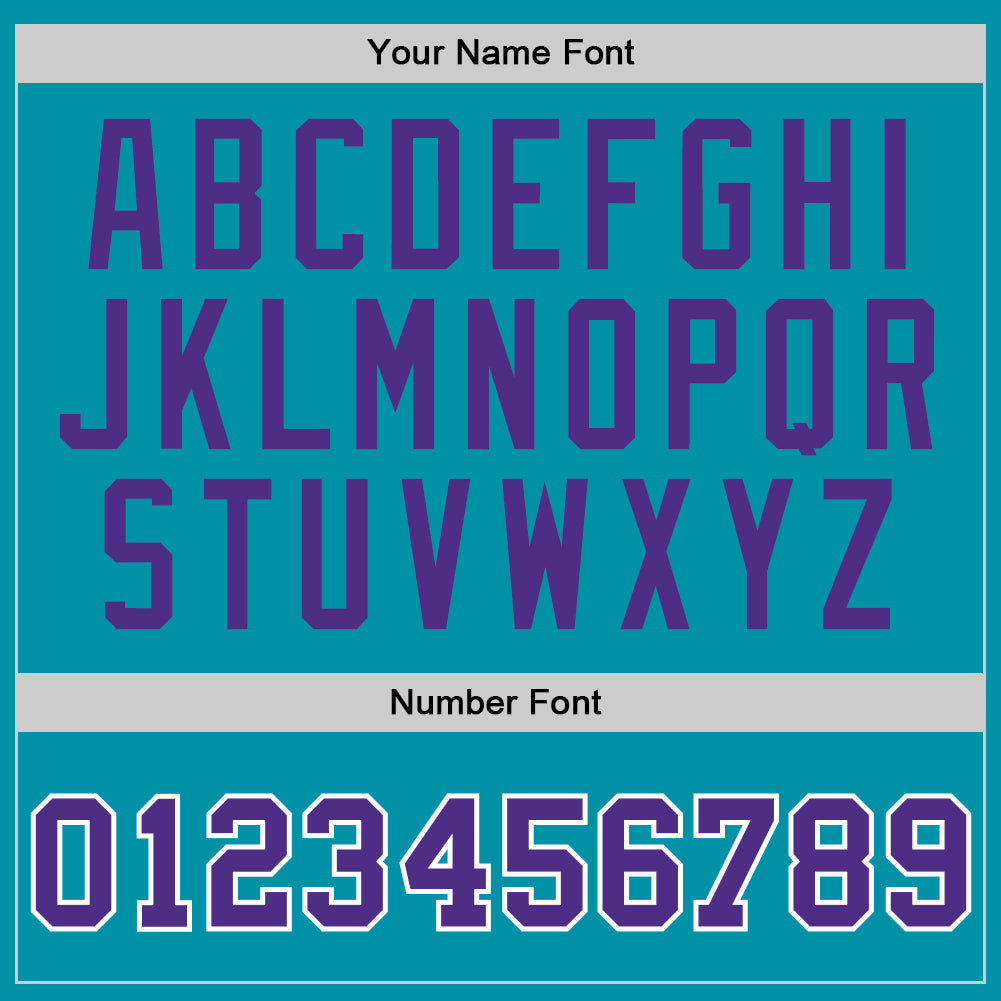 Custom Teal Purple-White Authentic Throwback Basketball Jersey