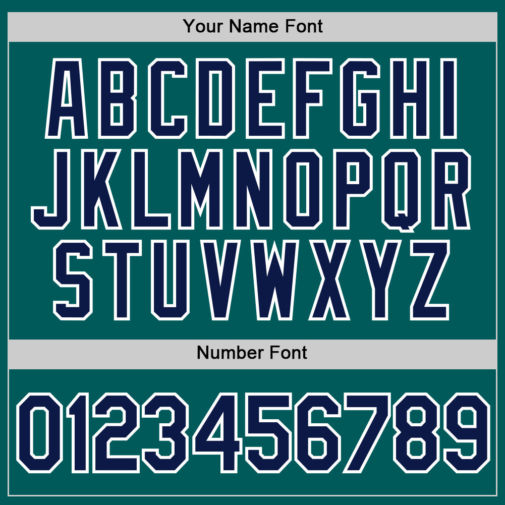 Custom Teal Navy-White Performance T-Shirt