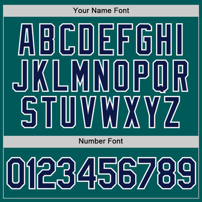 Custom Teal Navy-White Performance T-Shirt