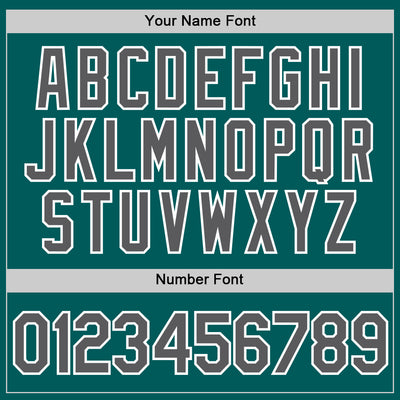 Custom Teal Steel Gray-White Performance T-Shirt