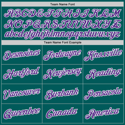 Custom Teal Purple-White Performance T-Shirt