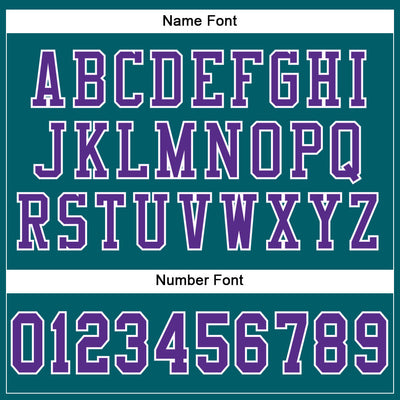 Custom Teal Purple-White Mesh Authentic Football Jersey