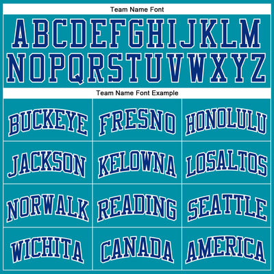 Custom Teal Royal-White Authentic Throwback Basketball Jersey