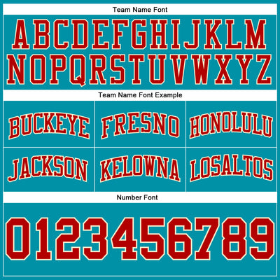 Custom Teal Red-Cream Authentic Throwback Basketball Shorts