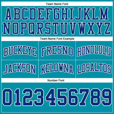 Custom Teal Royal-White Authentic Throwback Basketball Shorts