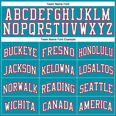 Custom Teal Pink-Black Authentic Throwback Basketball Jersey