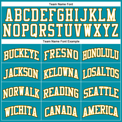 Custom Teal White Gold-Black Authentic Throwback Basketball Jersey