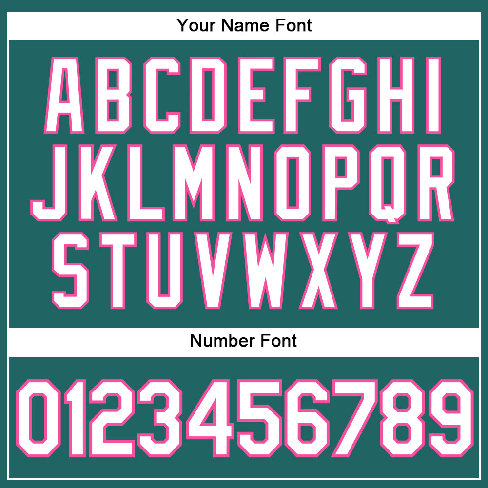 Custom Teal White Pinstripe Pink Authentic Baseball Jersey