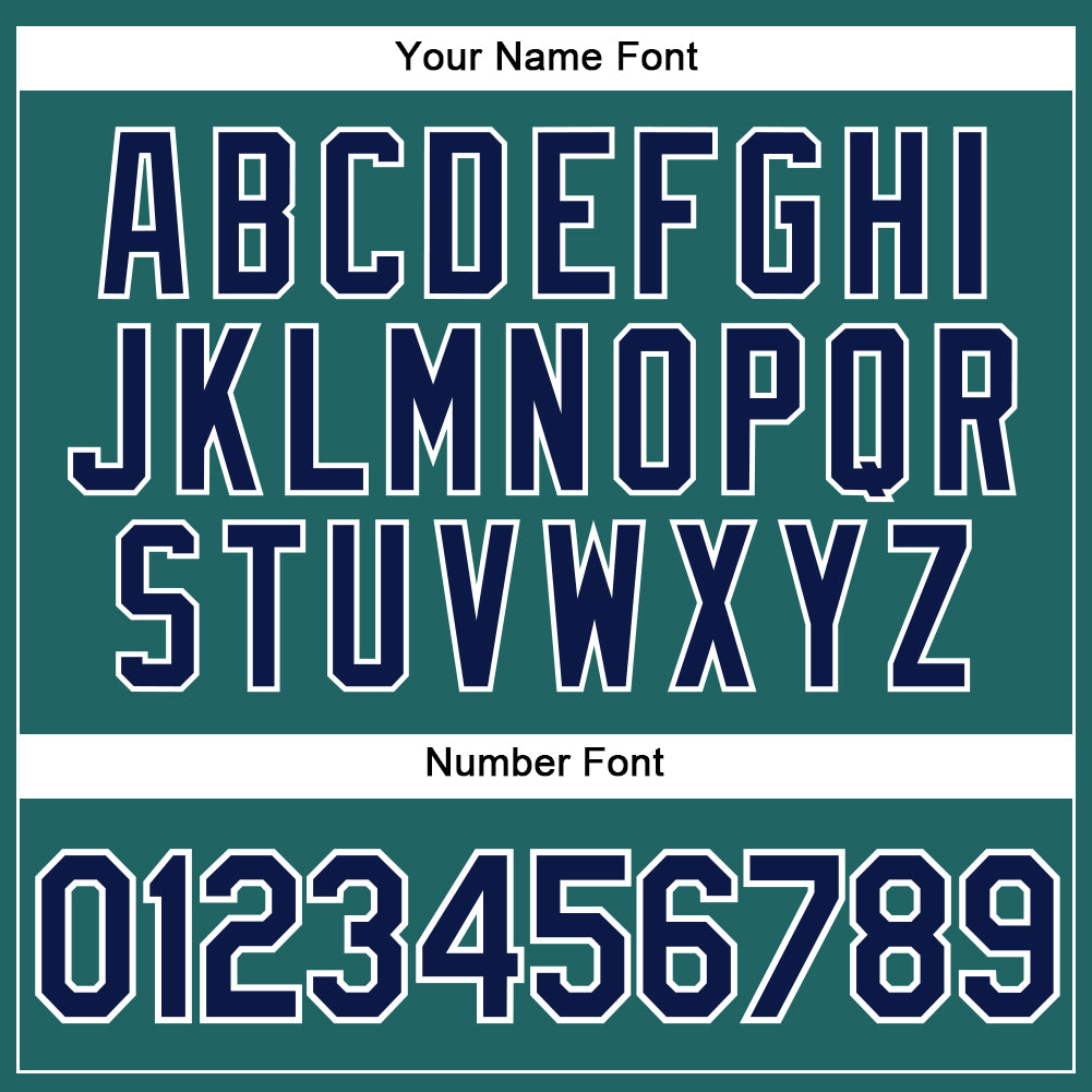 Custom Teal White Pinstripe Navy Authentic Baseball Jersey