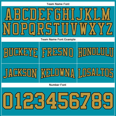 Custom Stitched Teal Old Gold-Black Football Pullover Sweatshirt Hoodie