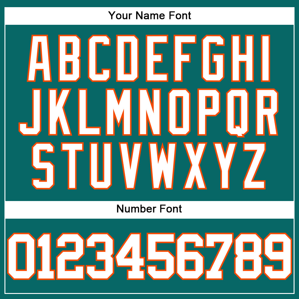 Custom Teal White-Orange Authentic Baseball Jersey