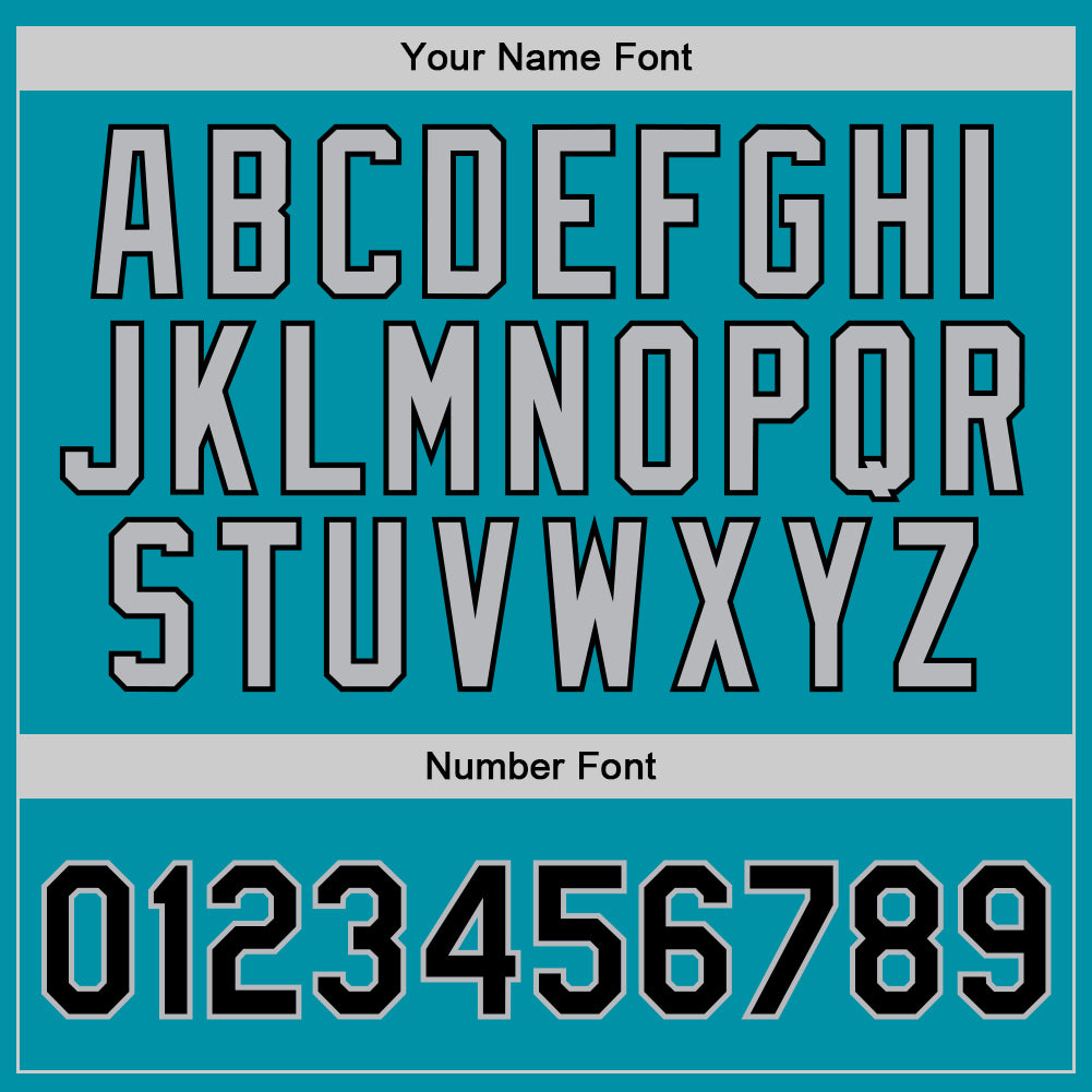 Custom Teal Black-Gray Authentic Throwback Basketball Jersey