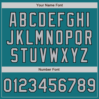 Custom Teal Gray-Black Authentic Baseball Jersey