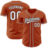 Custom Texas Orange White-Black Authentic Baseball Jersey