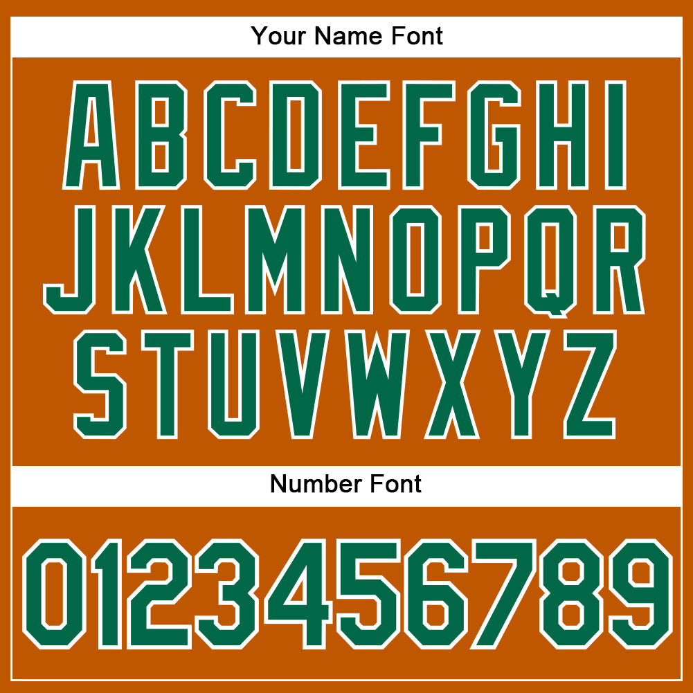 Custom Texas Orange Kelly Green-White Authentic Baseball Jersey