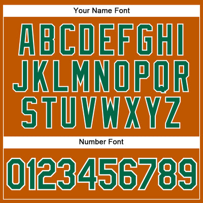 Custom Texas Orange Kelly Green-White Authentic Baseball Jersey