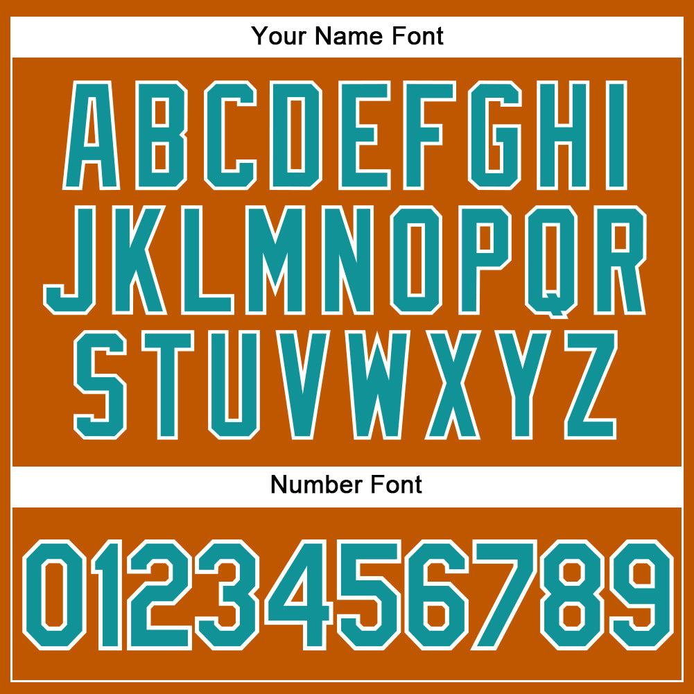 Custom Texas Orange Teal-White Authentic Baseball Jersey