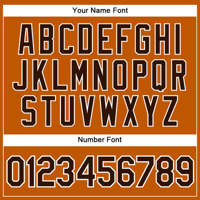 Custom Texas Orange Brown-White Authentic Baseball Jersey