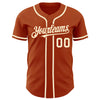 Custom Texas Orange Cream Authentic Baseball Jersey