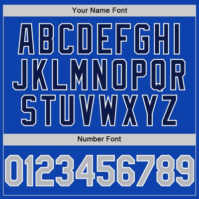 Custom Thunder Blue Gray-Navy Authentic Baseball Jersey