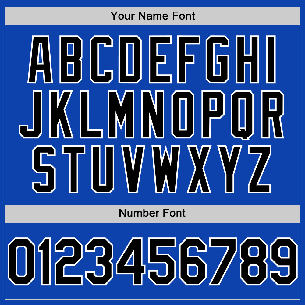 Custom Thunder Blue Black-White Authentic Baseball Jersey