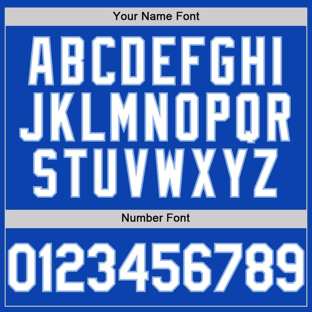 Custom Thunder Blue White-Light Blue Authentic Baseball Jersey