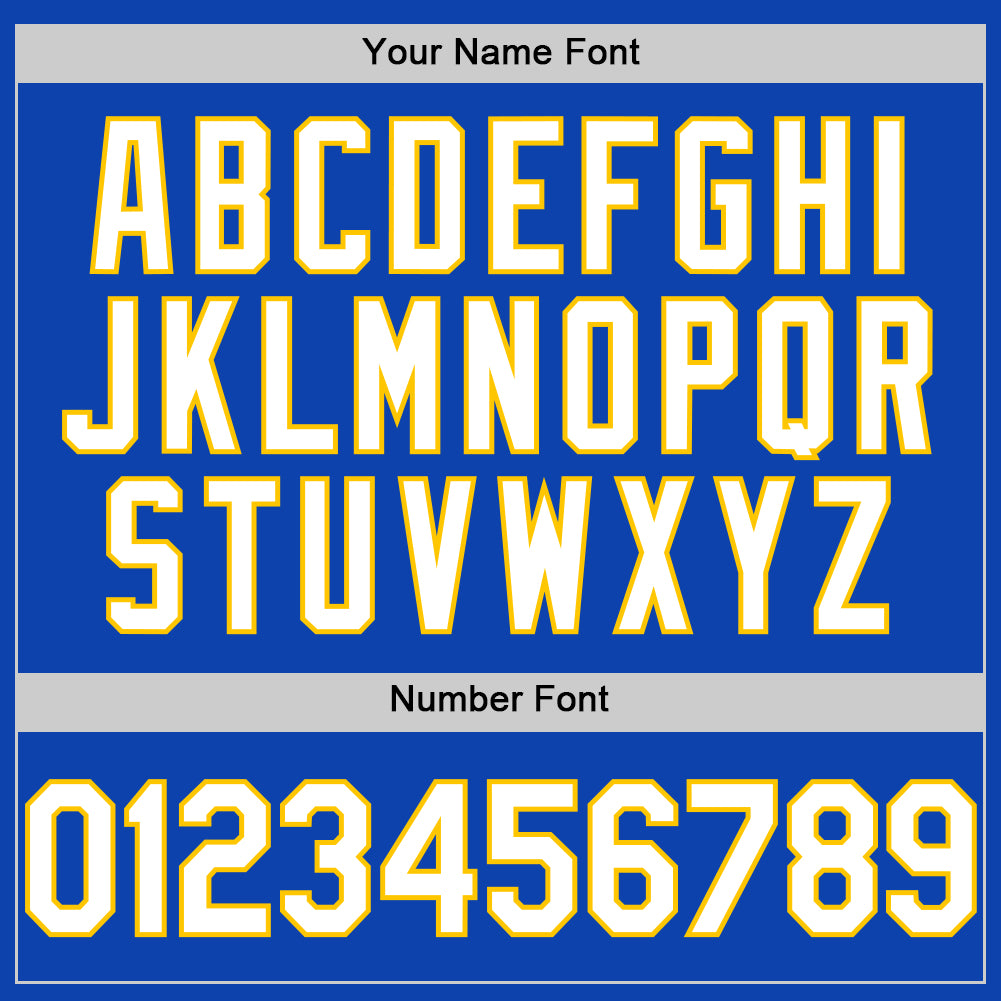 Custom Thunder Blue White-Yellow Authentic Baseball Jersey