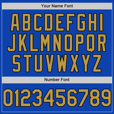 Custom Thunder Blue Old Gold-Black Authentic Baseball Jersey