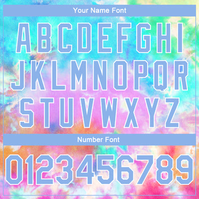 Custom Tie Dye Light Blue-White 3D Authentic Basketball Jersey