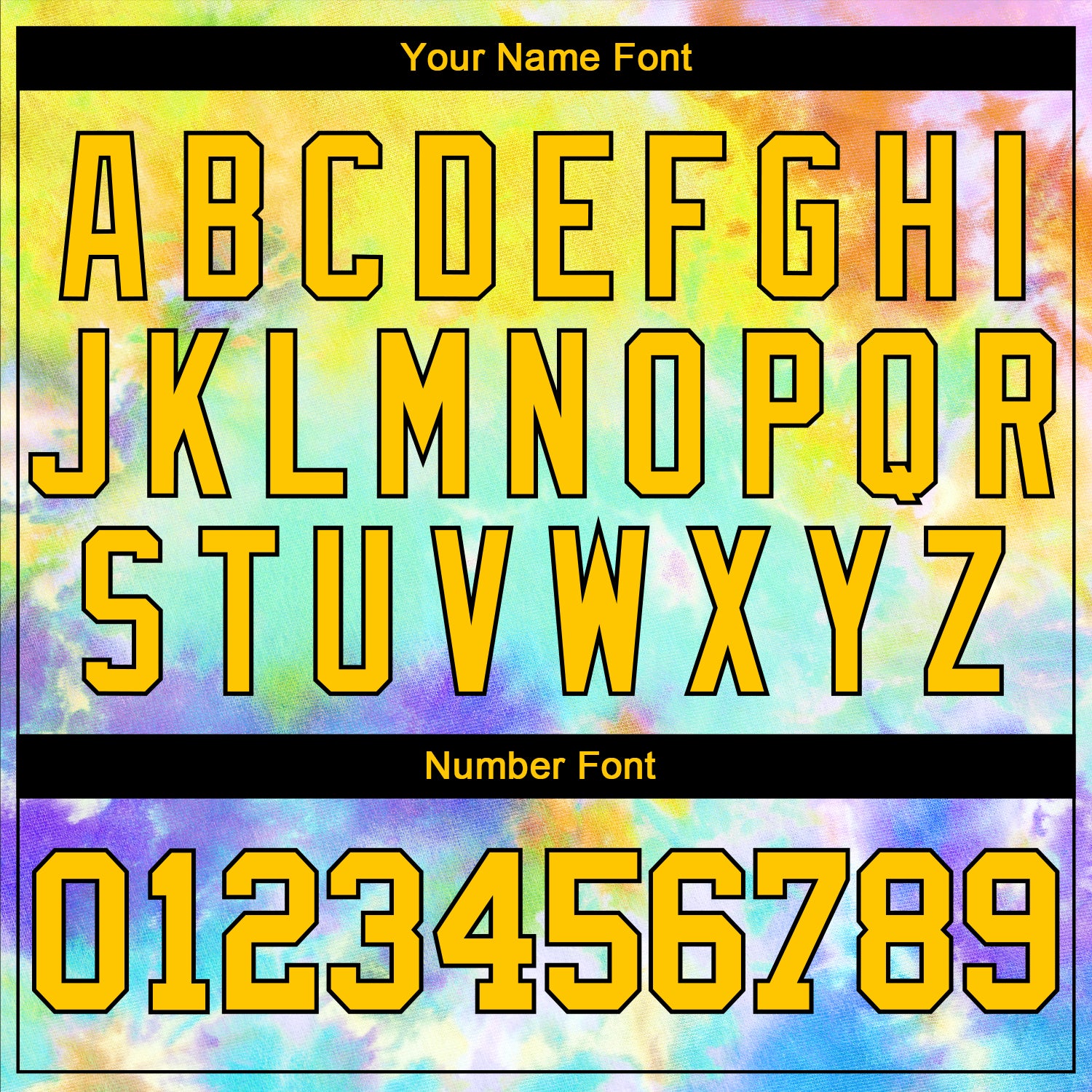 Custom Tie Dye Gold-Purple 3D Authentic Baseball Jersey