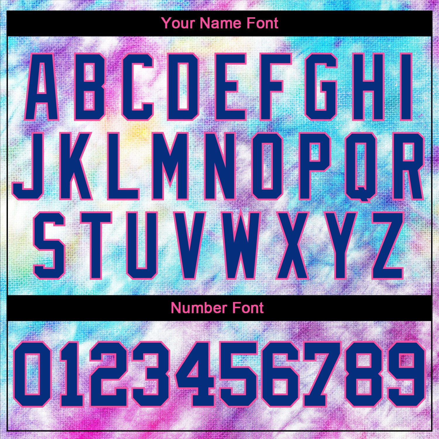 Custom Tie Dye Royal-Pink 3D Authentic Baseball Jersey