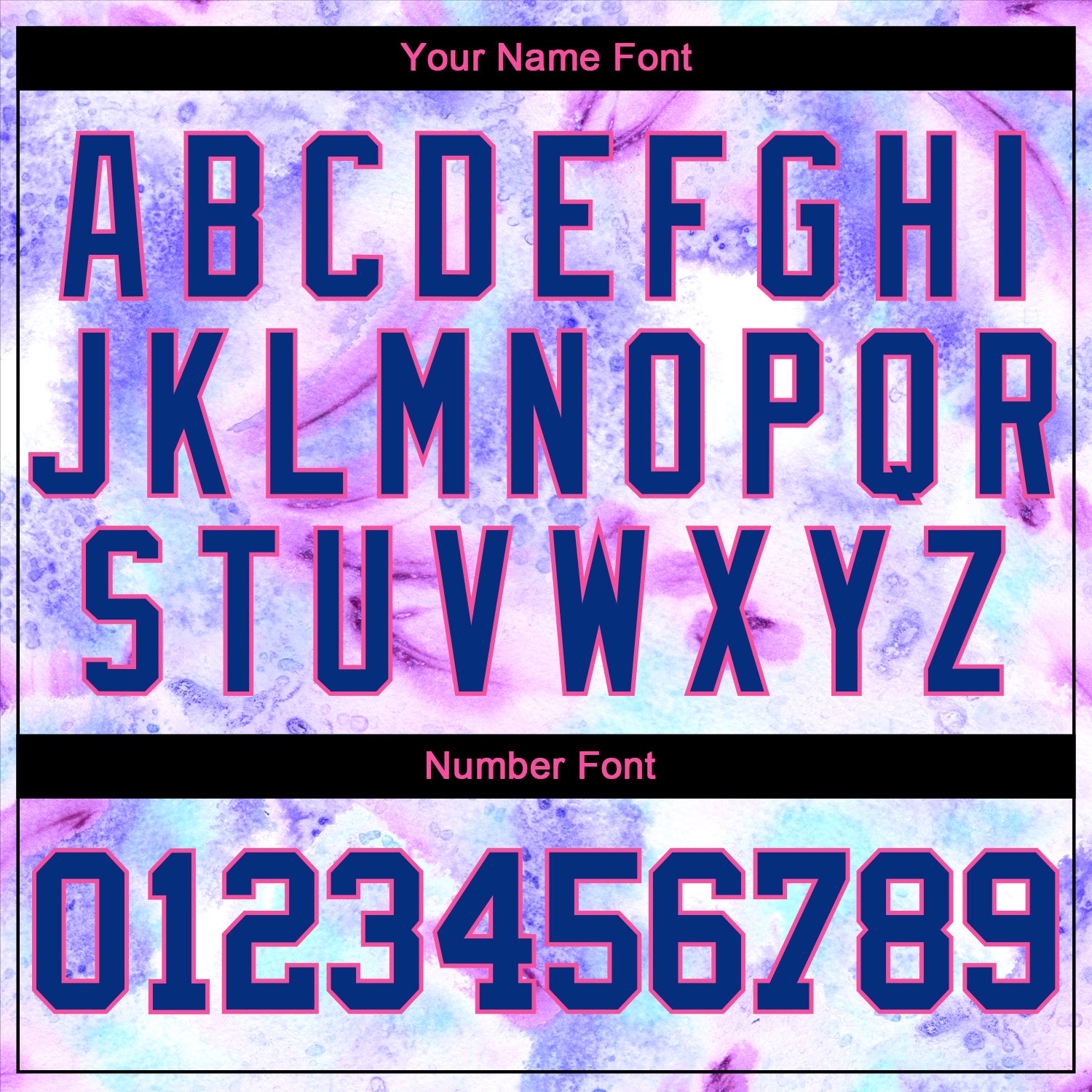 Custom Tie Dye Royal-Pink 3D Authentic Baseball Jersey