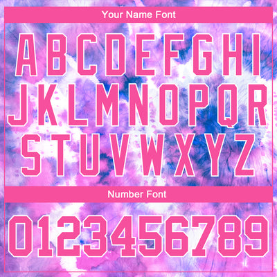 Custom Tie Dye Pink-White 3D Authentic Baseball Jersey