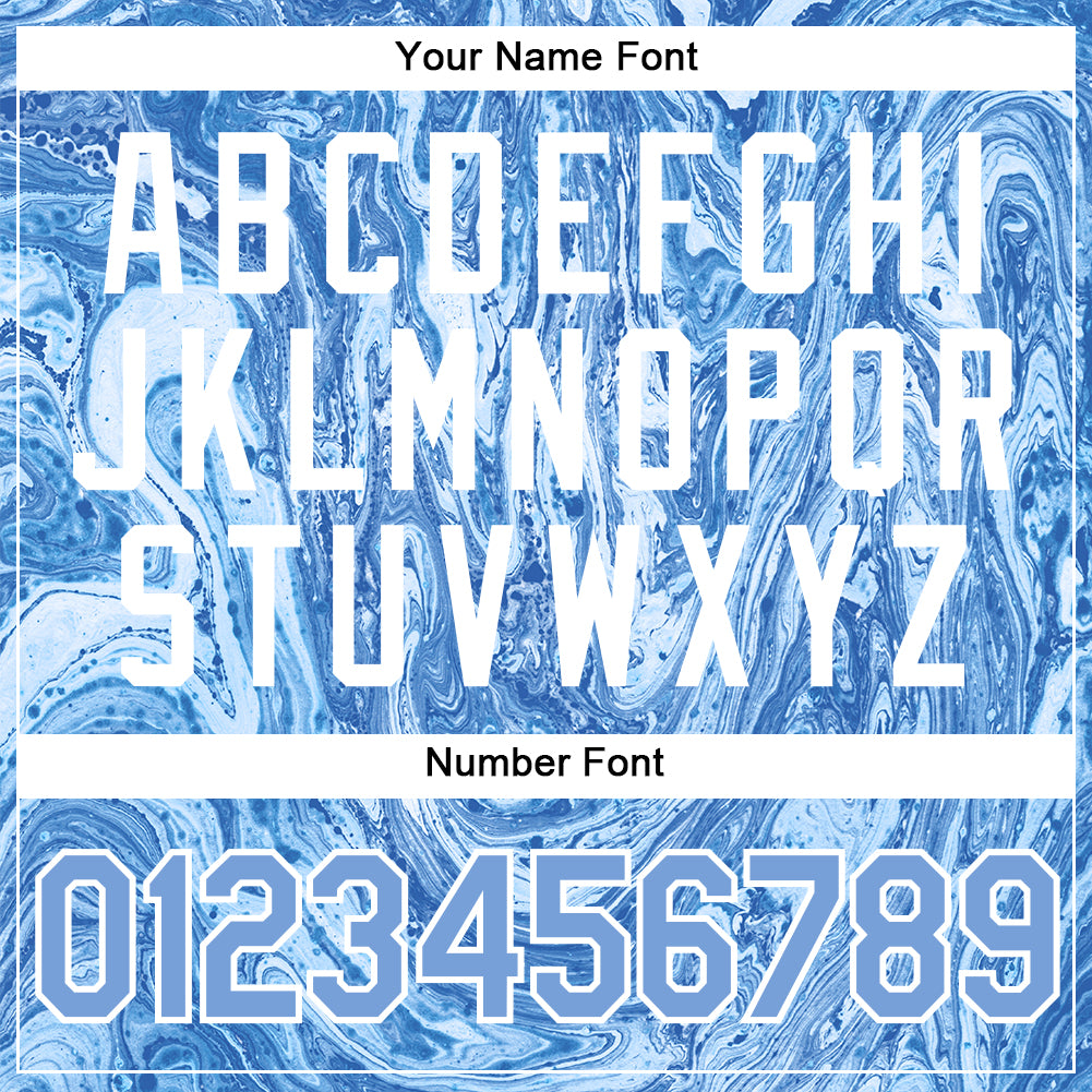 Custom Tie Dye Light Blue-White 3D Authentic Baseball Jersey