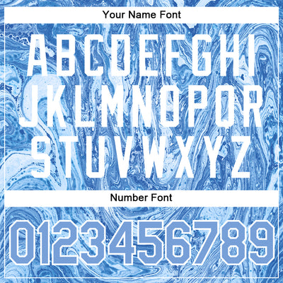 Custom Tie Dye Light Blue-White 3D Authentic Baseball Jersey