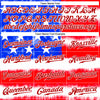 Custom Tie Dye Royal-Red 3D American Flag Authentic Baseball Jersey