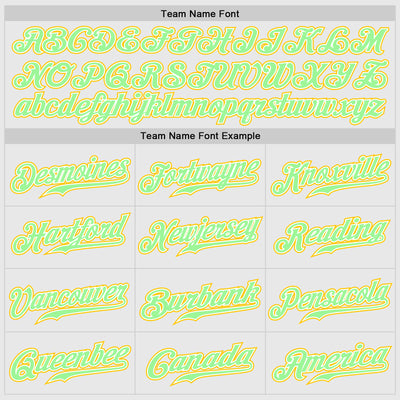 Custom White Pink Pea Green-Gold Authentic Two Tone Baseball Jersey