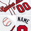 Custom White Old Gold-Navy Authentic Baseball Jersey