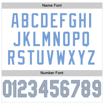 Custom White Gray-Light Blue Mesh Authentic Football Jersey