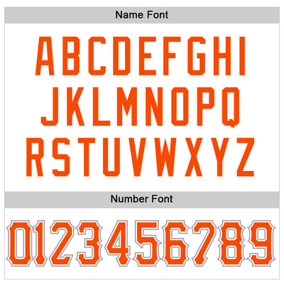 Custom White Orange-Gray Mesh Authentic Football Jersey